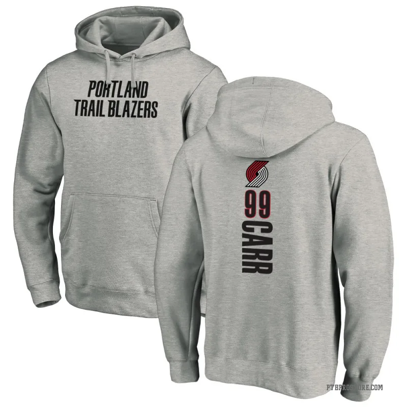 Andrew Carr Men's Portland Trail Blazers Branded Ash Backer Pullover Hoodie