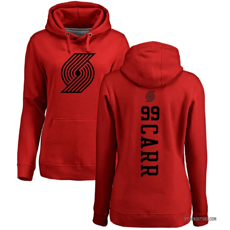 Andrew Carr Women's Red Portland Trail Blazers Branded One Color Backer Pullover Hoodie