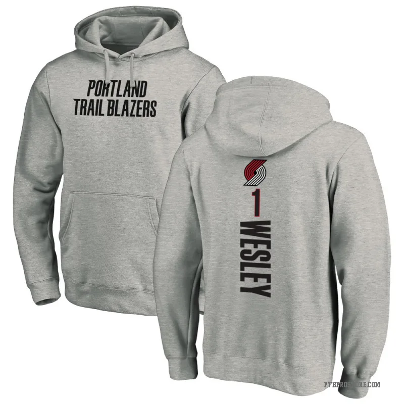 Blake Wesley Men's Portland Trail Blazers Branded Ash Backer Pullover Hoodie
