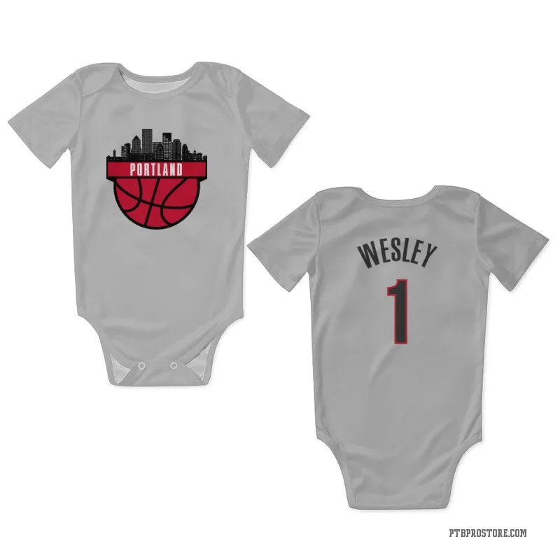 Blake Wesley  White Portland Trail Blazers  Newborn & Infant Bodysuit