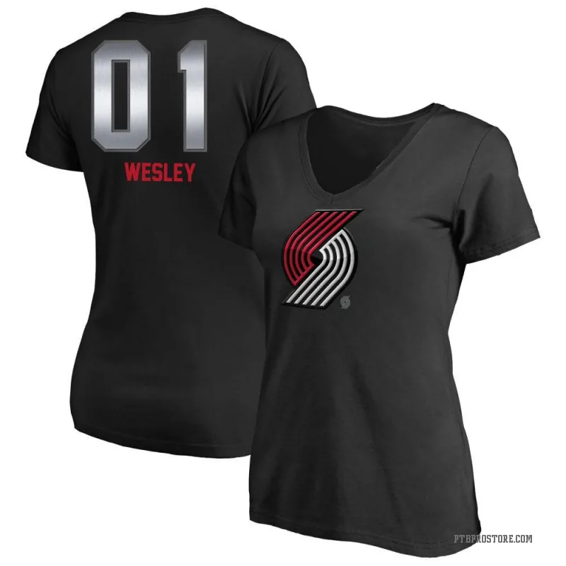 Blake Wesley Women's Black Portland Trail Blazers Midnight Mascot T-Shirt