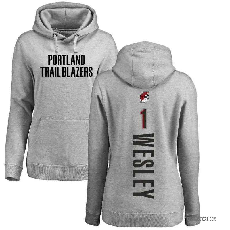 Blake Wesley Women's Portland Trail Blazers Branded Ash Backer Pullover Hoodie