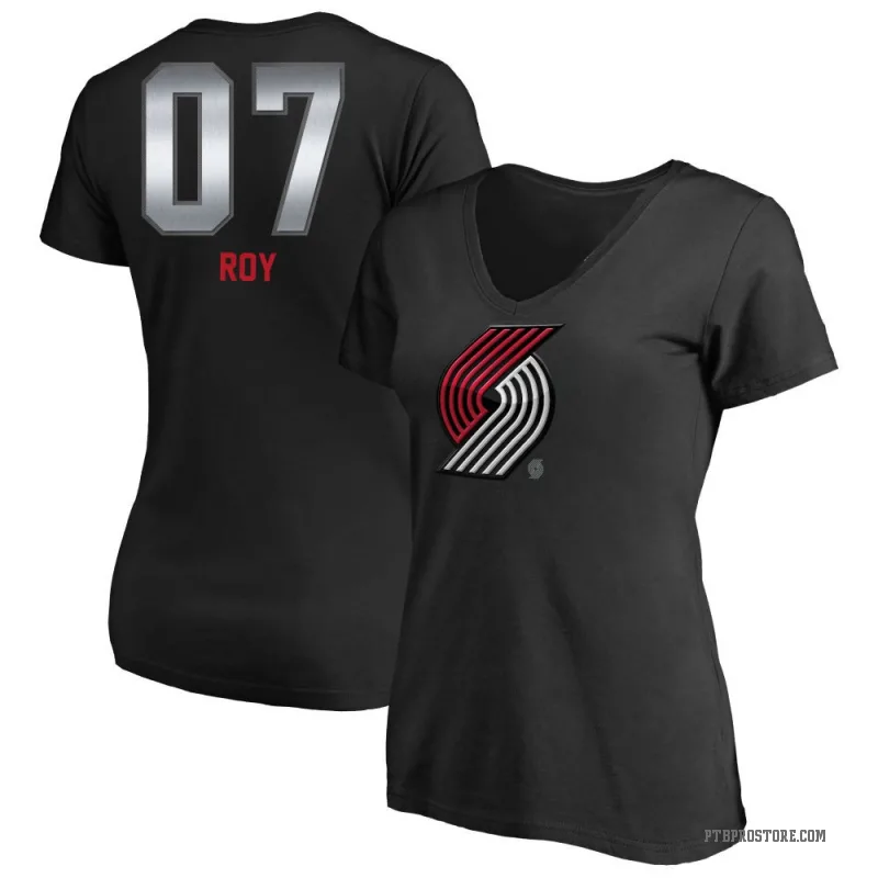 Brandon Roy Women's Black Portland Trail Blazers Midnight Mascot T-Shirt