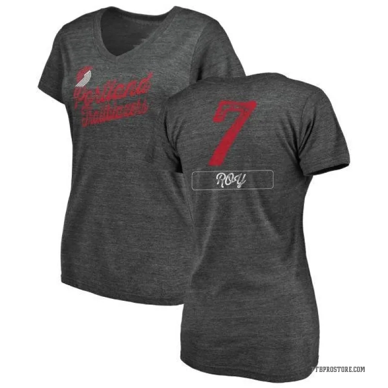 Brandon Roy Women's Black Portland Trail Blazers Sideline V-Neck T-Shirt
