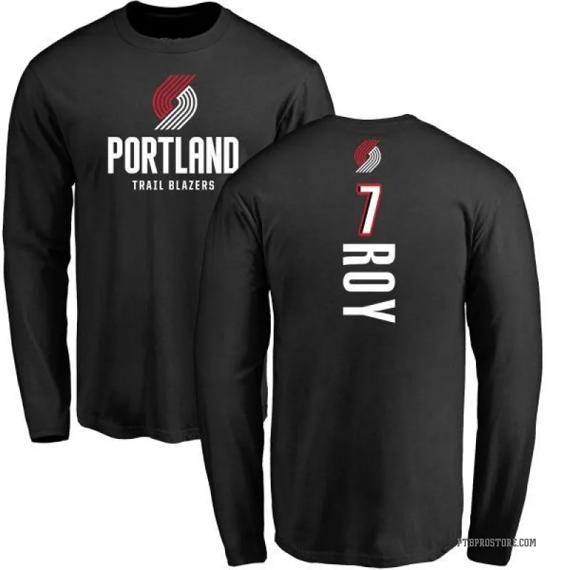 Brandon Roy Youth Black Portland Trail Blazers Backer Long Sleeve T-Shirt
