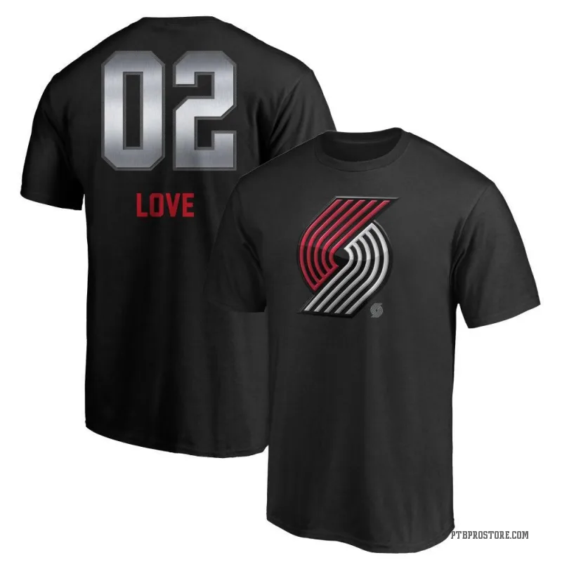 Caleb Love Men's Black Portland Trail Blazers Midnight Mascot T-Shirt