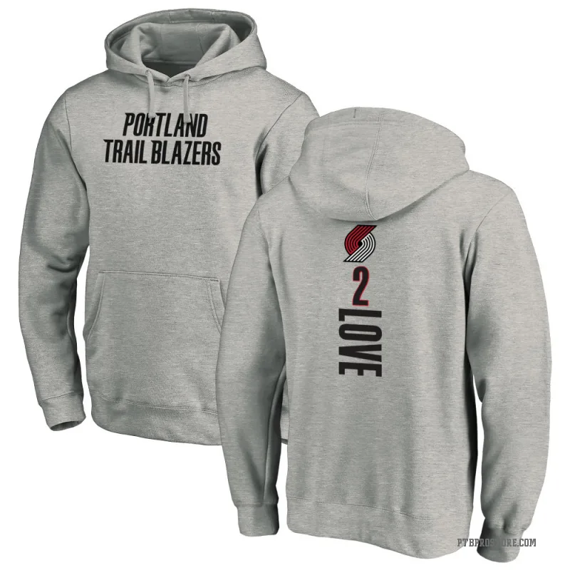 Caleb Love Men's Portland Trail Blazers Branded Ash Backer Pullover Hoodie