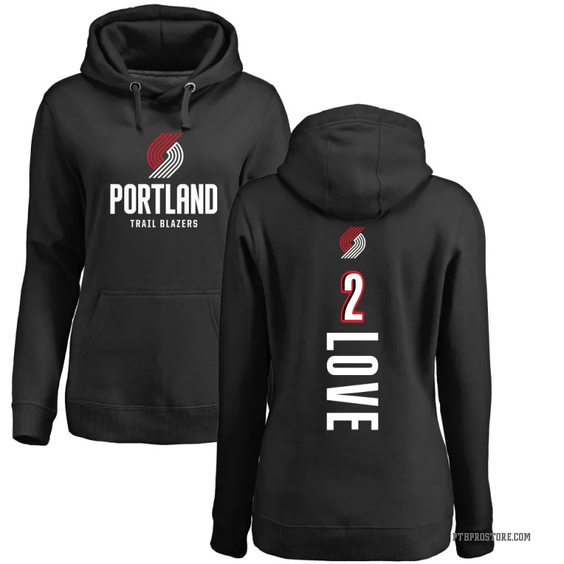 Caleb Love Women's Black Portland Trail Blazers Branded Backer Pullover Hoodie