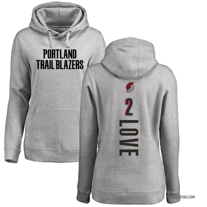 Caleb Love Women's Portland Trail Blazers Branded Ash Backer Pullover Hoodie