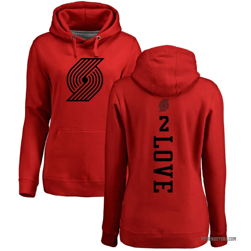 Caleb Love Women's Red Portland Trail Blazers Branded One Color Backer Pullover Hoodie