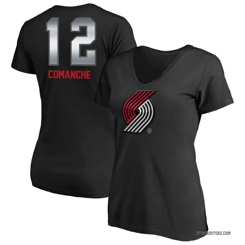Chance Comanche Women's Black Portland Trail Blazers Midnight Mascot T-Shirt