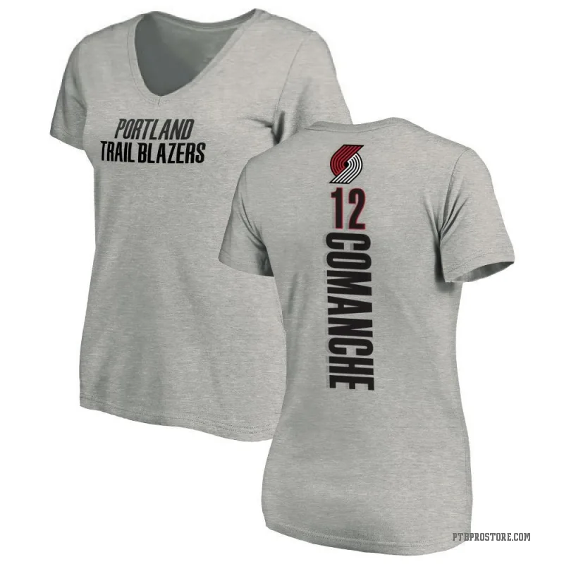 Chance Comanche Women's Portland Trail Blazers Ash Backer T-Shirt