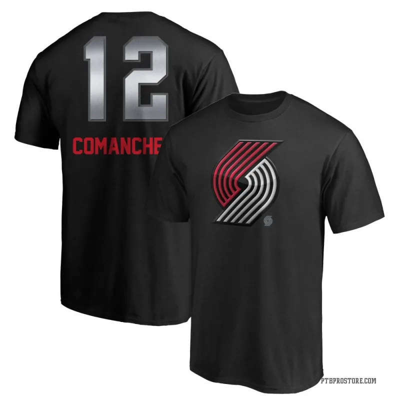 Chance Comanche Youth Black Portland Trail Blazers Midnight Mascot T-Shirt