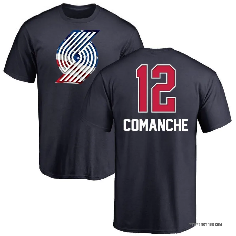 Chance Comanche Youth Navy Portland Trail Blazers Name and Number Banner Wave T-Shirt