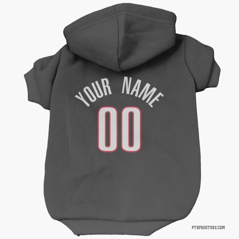 Custom  Black Portland Trail Blazers   Cat & Dog Pet Hoodie