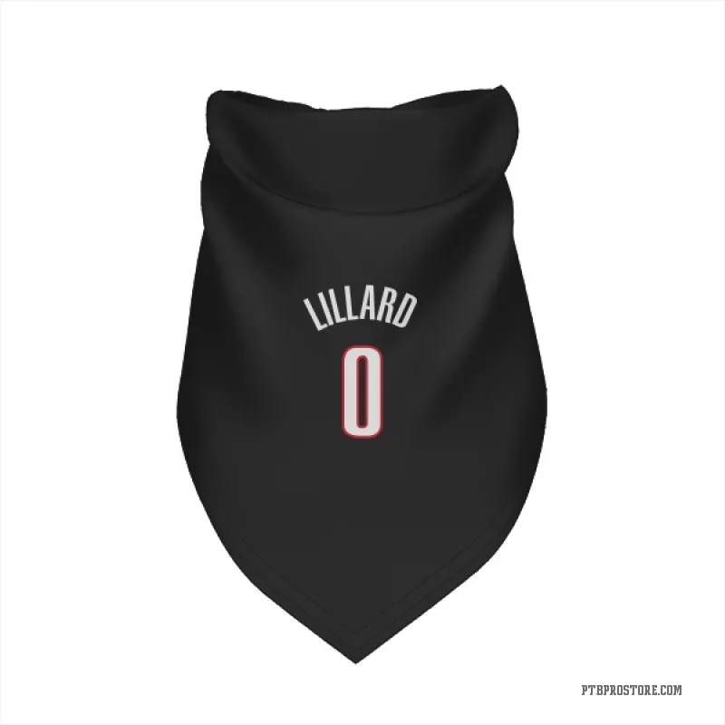 Damian Lillard Black Portland Trail Blazers Cat & Dog Pet Bandana