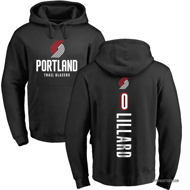 Damian Lillard Men's Black Portland Trail Blazers Branded Backer Pullover Hoodie
