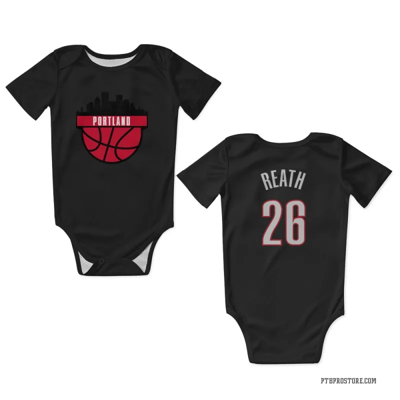 Duop Reath  Black Portland Trail Blazers  Newborn & Infant Bodysuit