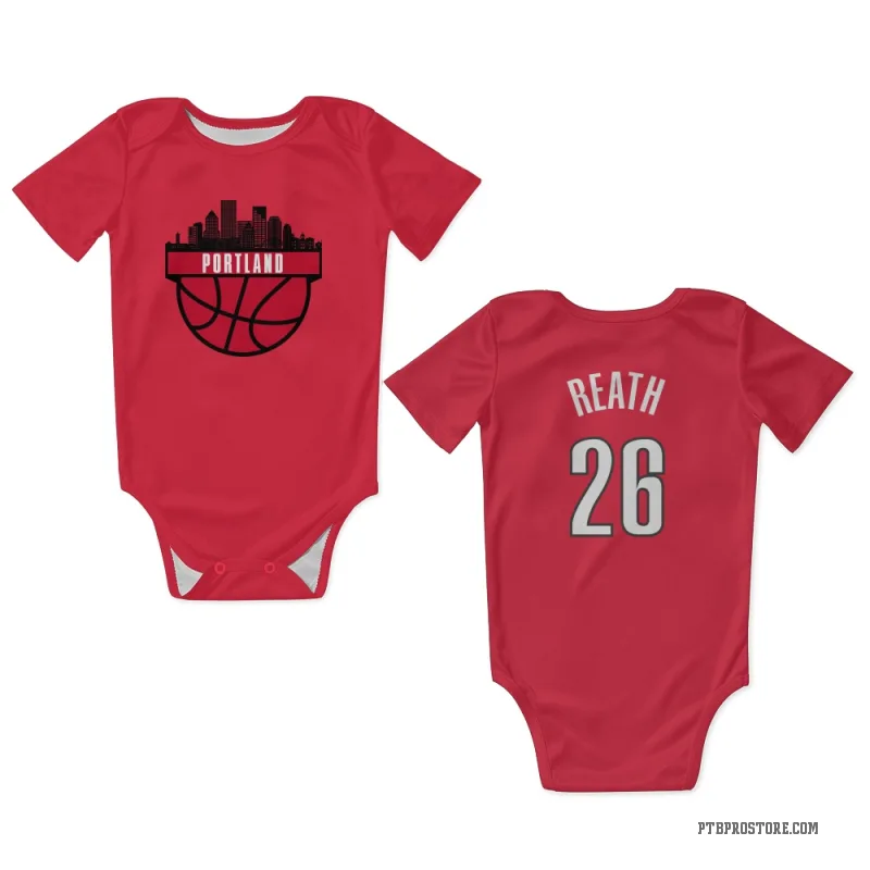 Duop Reath  Red Portland Trail Blazers  Newborn & Infant Bodysuit