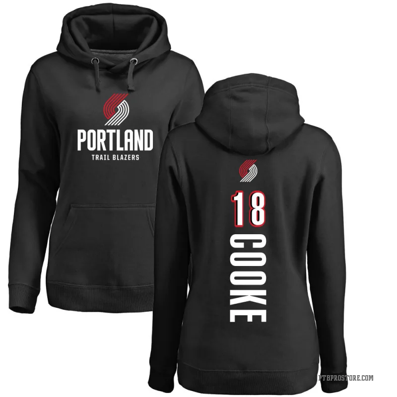 Javonte Cooke Women's Black Portland Trail Blazers Branded Backer Pullover Hoodie
