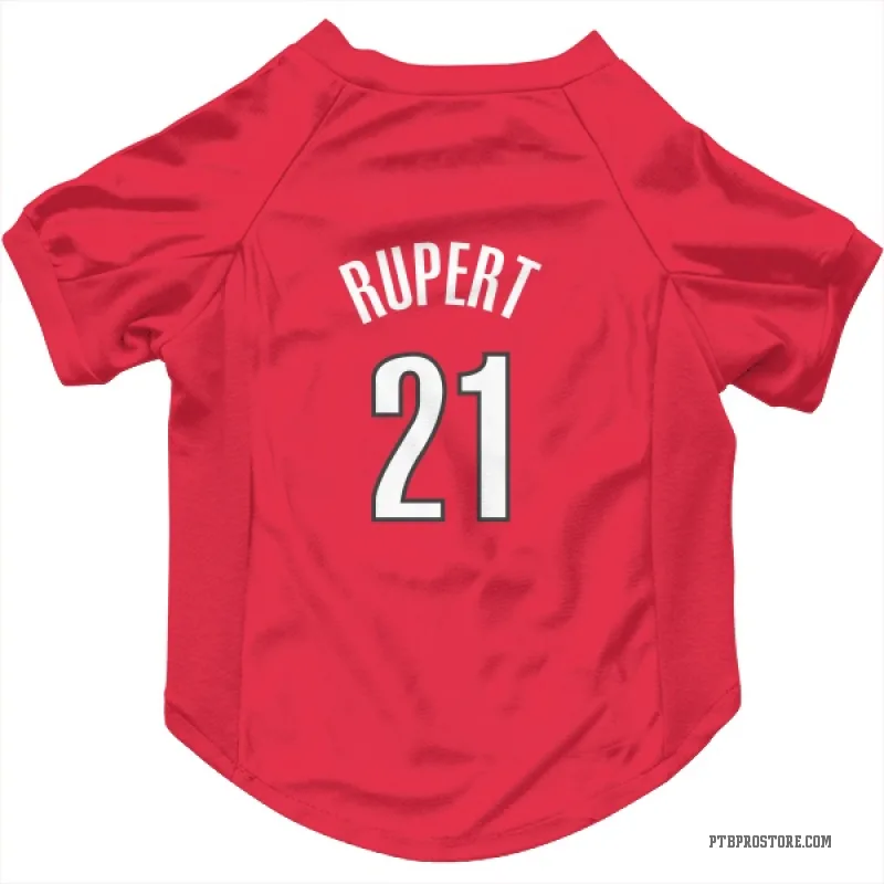 Rayan Rupert  Red Portland Trail Blazers  Cat & Dog Pet Jersey