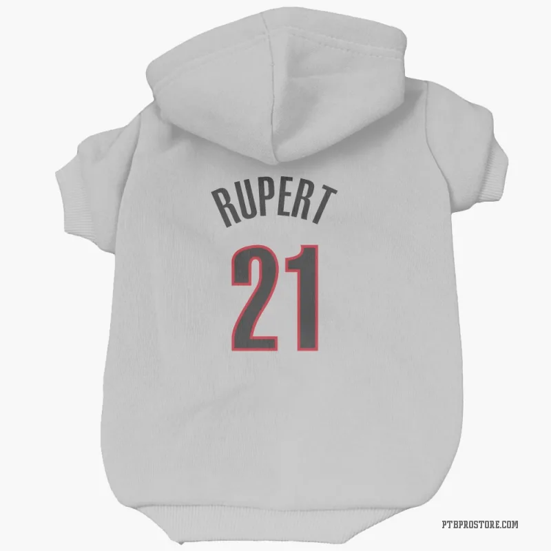 Rayan Rupert  White Portland Trail Blazers  Cat & Dog Pet Hoodie