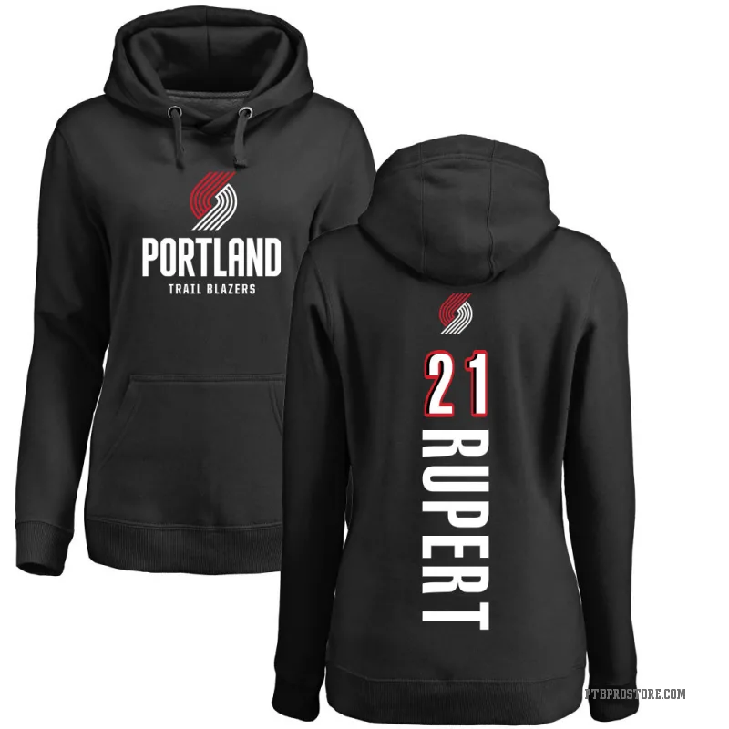 Rayan Rupert Women's Black Portland Trail Blazers Branded Backer Pullover Hoodie