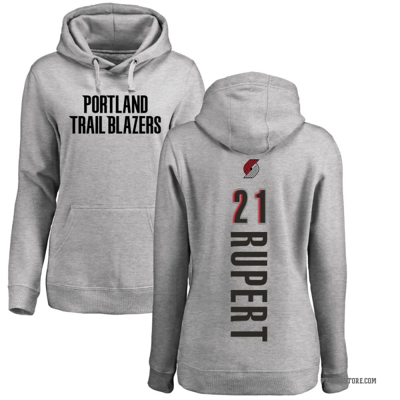 Rayan Rupert Women's Portland Trail Blazers Branded Ash Backer Pullover Hoodie