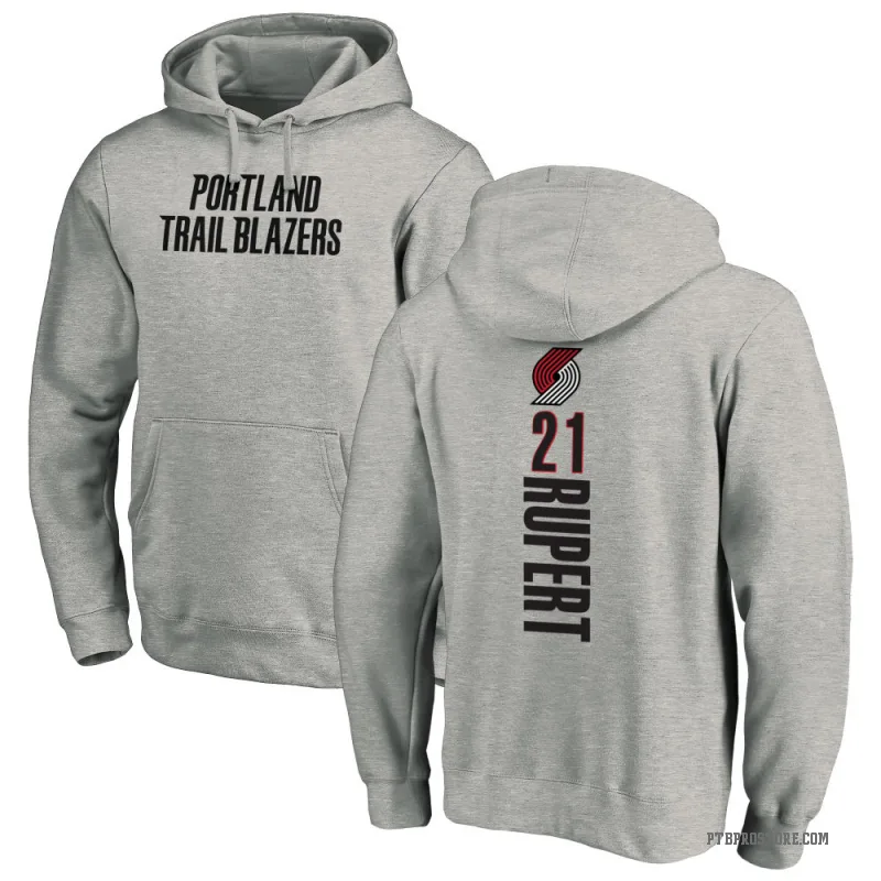 Rayan Rupert Youth Portland Trail Blazers Branded Ash Backer Pullover Hoodie