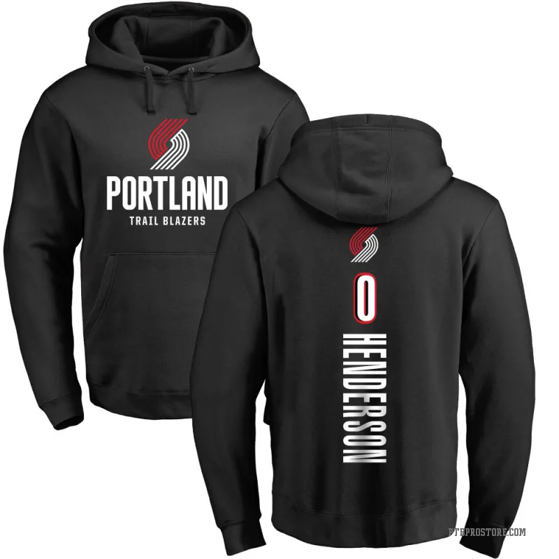 Scoot Henderson Youth Black Portland Trail Blazers Branded Backer Pullover Hoodie
