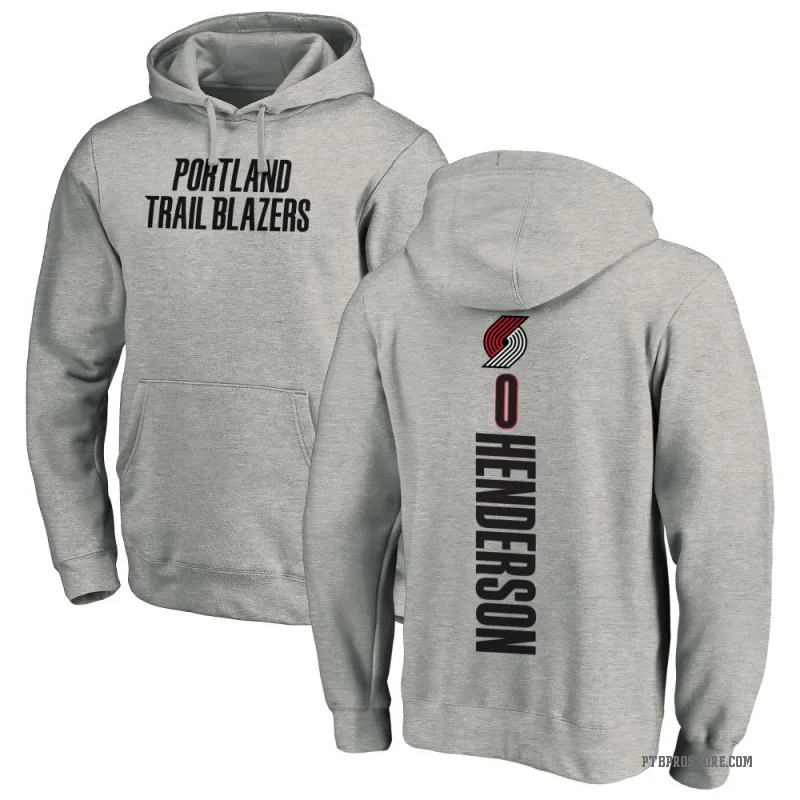 Scoot Henderson Youth Portland Trail Blazers Branded Ash Backer Pullover Hoodie
