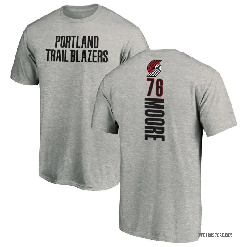Taze Moore Men's Portland Trail Blazers Ash Backer T-Shirt
