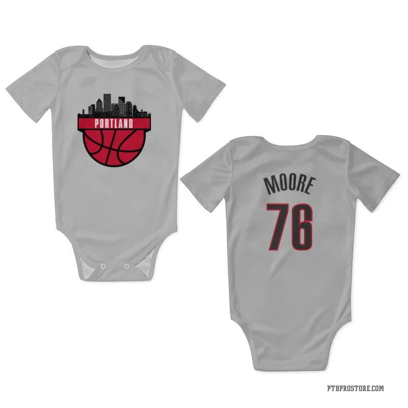 Taze Moore  White Portland Trail Blazers  Newborn & Infant Bodysuit