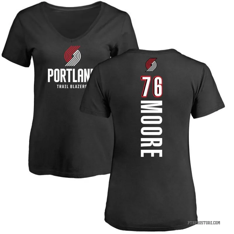 Taze Moore Women's Black Portland Trail Blazers Backer T-Shirt