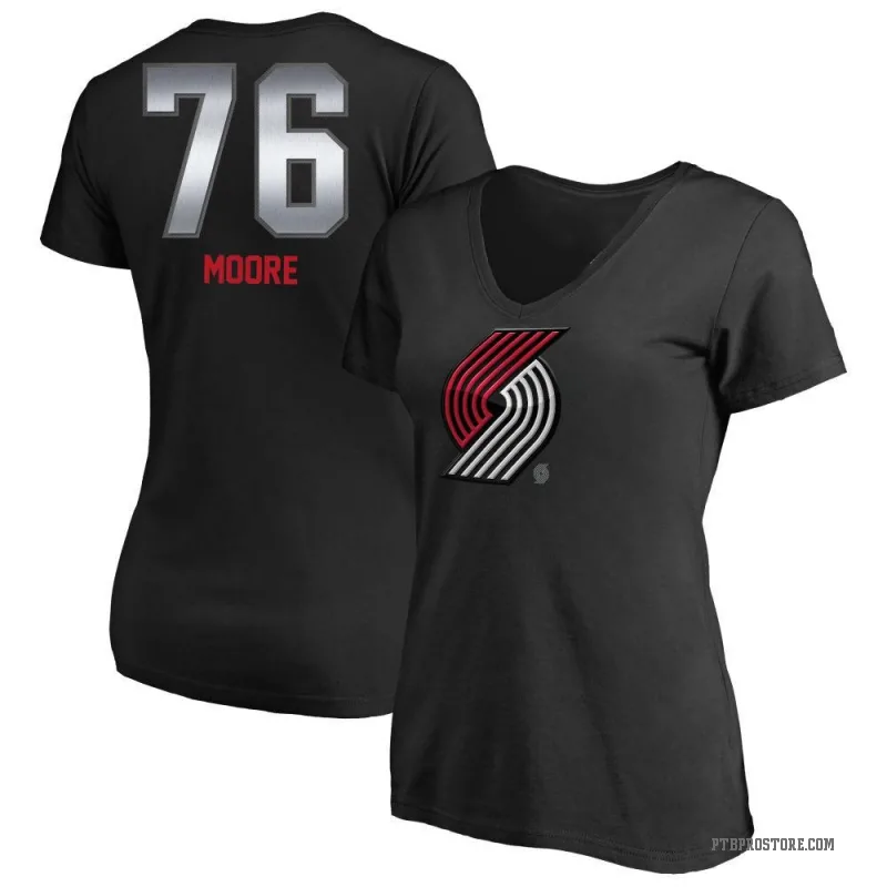Taze Moore Women's Black Portland Trail Blazers Midnight Mascot T-Shirt