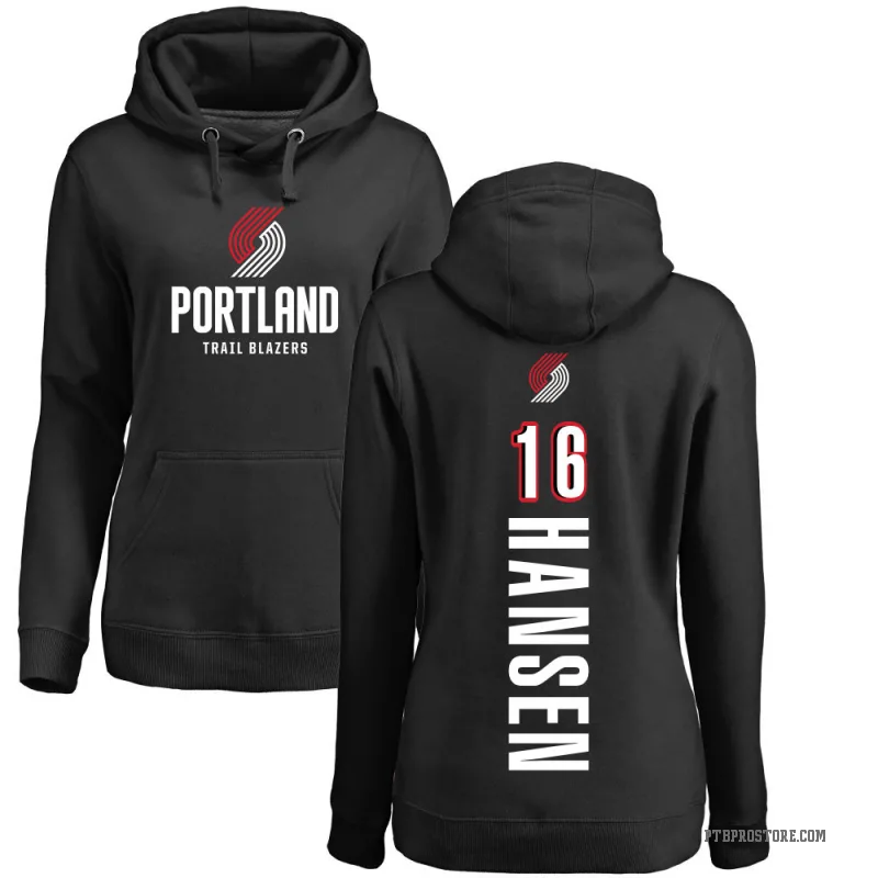 Yang Hansen Women's Black Portland Trail Blazers Branded Backer Pullover Hoodie
