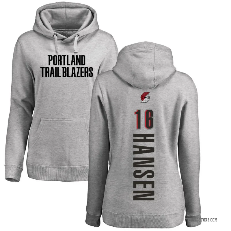 Yang Hansen Women's Portland Trail Blazers Branded Ash Backer Pullover Hoodie
